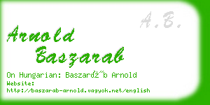 arnold baszarab business card